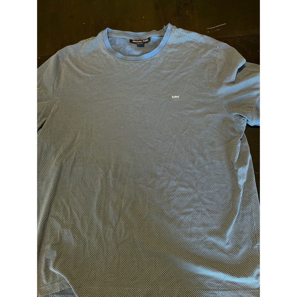 Michael Kors Men's Blue‎ Polka Dot Print Short Sleeve T-Shirt